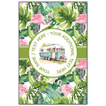 Flamingo & Camping Wood Print - 20" x 30" (Personalized)