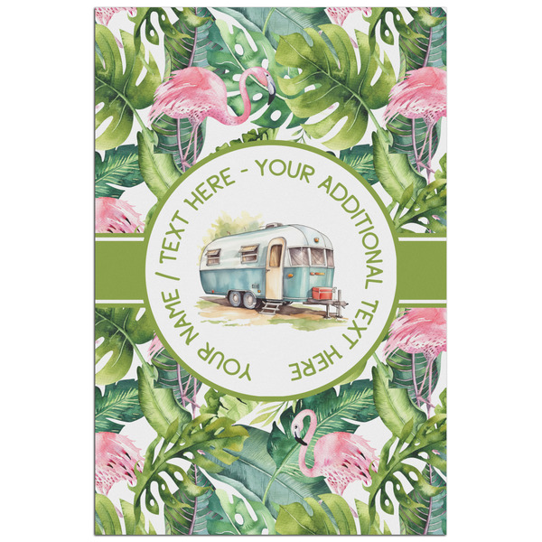 Custom Flamingo & Camping Poster - Matte - 24" x 36" (Personalized)