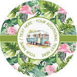 Flamingo & Camping Multipurpose Round Labels - 3" (Personalized)