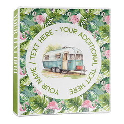 Flamingo & Camping 3-Ring Binder - 1 inch (Personalized)