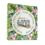Flamingo & Camping 3-Ring Binder - Full Wrap - 1" (Personalized)