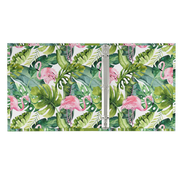 Flamingo & Camping 3 Ring Binders - Full Wrap - 1" - Open Inside