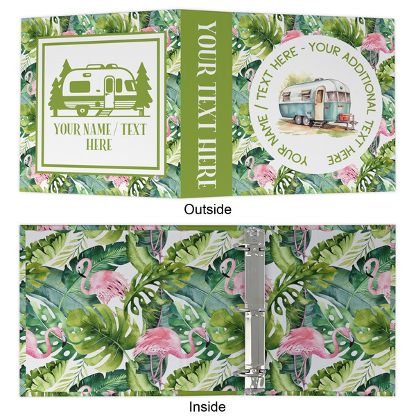 Flamingo & Camping 3 Ring Binders - Full Wrap - 2" - Approval