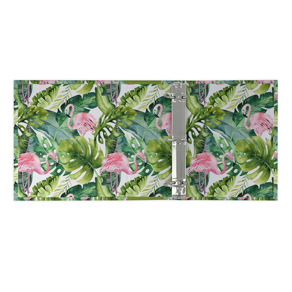 Flamingo & Camping 3 Ring Binders - Full Wrap - 2" - Open Inside