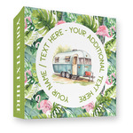 Flamingo & Camping 3-Ring Binder - Full Wrap - 3" (Personalized)