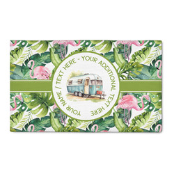 Flamingo & Camping Patio Rug - 3' x 5' (Personalized)