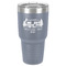 Flamingo & Camping 30 oz Stainless Steel Tumbler - Grey - Single-Sided