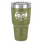 Flamingo & Camping 30 oz Stainless Steel Tumbler - Olive - Single-Sided