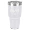 Flamingo & Camping 30 oz Stainless Steel Tumbler - White - Single-Sided