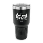 Flamingo & Camping 30 oz Stainless Steel Tumbler - Black - Single-Sided