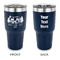 Flamingo & Camping 30 oz Stainless Steel Tumbler - Navy - Double-Sided (Personalized)