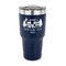 Flamingo & Camping 30 oz Stainless Steel Tumbler - Navy - Single-Sided