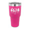 Flamingo & Camping 30 oz Stainless Steel Tumbler - Pink - Single-Sided