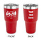 Flamingo & Camping 30 oz Stainless Steel Tumbler - Red - Double-Sided (Personalized)
