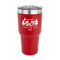 Flamingo & Camping 30 oz Stainless Steel Tumbler - Red - Single-Sided