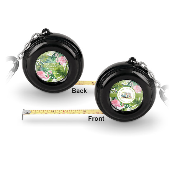 Flamingo & Camping 6ft Pocket Tape Measure w/ Carabiner Hook - Front and Back