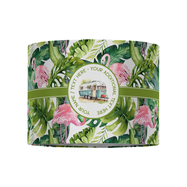 Flamingo & Camping 8" Drum Lampshade - Front (Fabric)