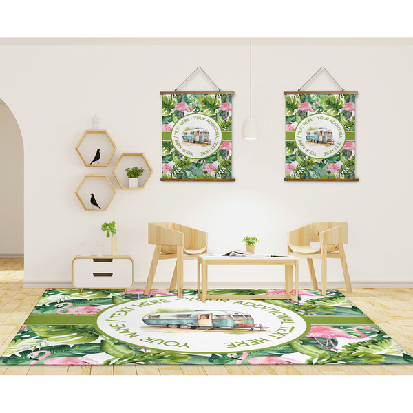 Flamingo & Camping 8'x10' Indoor Area Rugs - IN CONTEXT