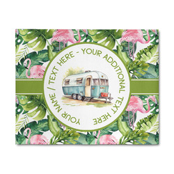 Flamingo & Camping Patio Rug - 8' x 10' (Personalized)