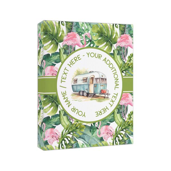 Flamingo & Camping 8x10 - Canvas Print - Angled View