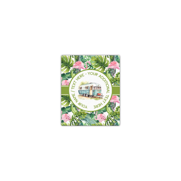 Custom Flamingo & Camping Canvas Print - 8" x 10" (Personalized)