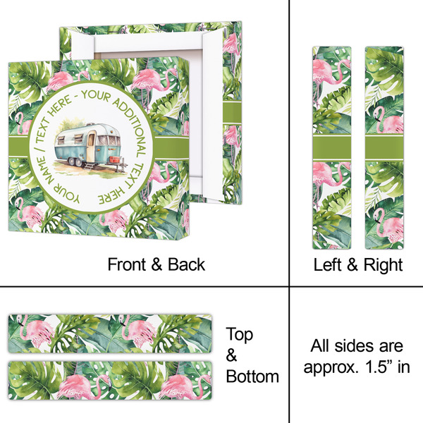 Flamingo & Camping 8x8 - Canvas Print - Approval