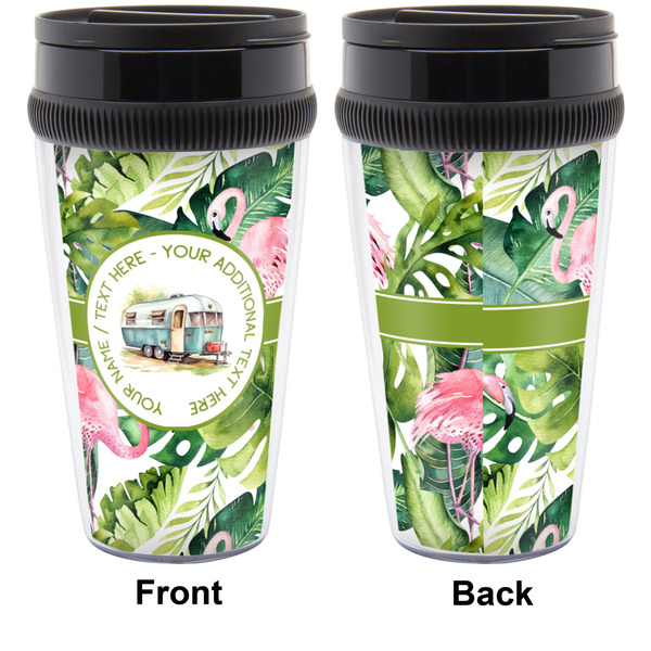 Flamingo & Camping Acrylic Travel Mug - Without Handle - Approval