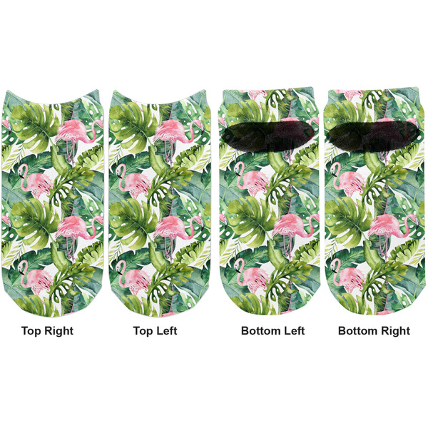 Flamingo & Camping Adult Ankle Socks - Double Pair - Front and Back - Apvl