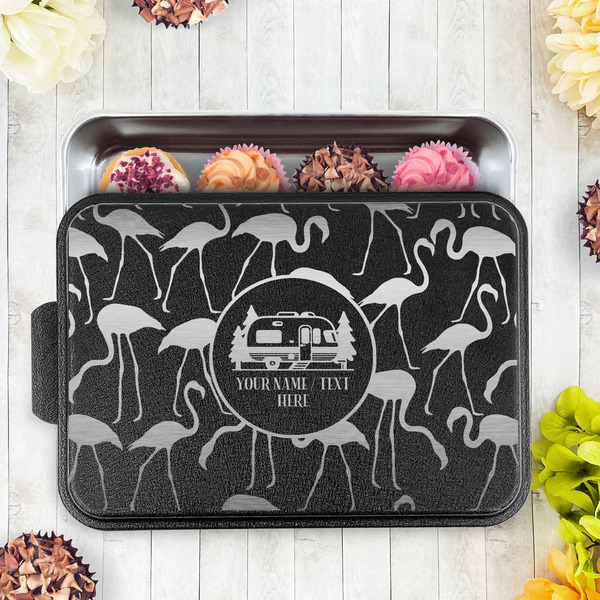 Flamingo & Camping Aluminum Baking Pan - Black Lid - LIFESTYLE