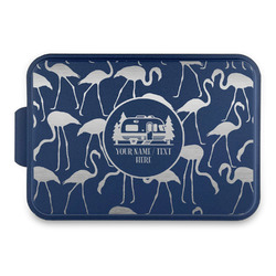 Flamingo & Camping Aluminum Baking Pan with Navy Lid