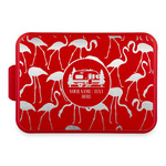Flamingo & Camping Aluminum Baking Pan with Red Lid