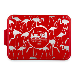 Flamingo & Camping Aluminum Baking Pan with Red Lid