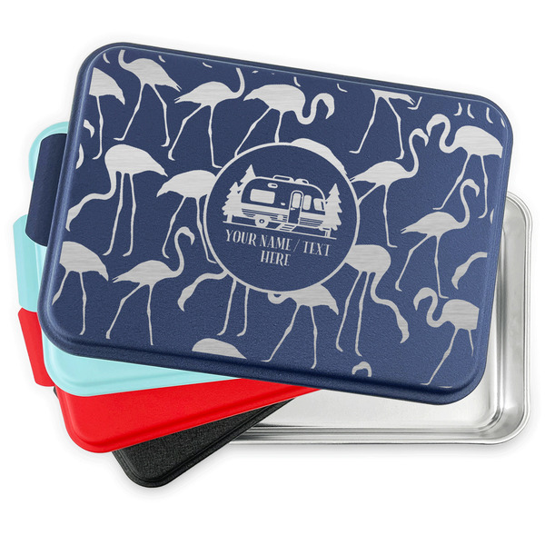 Flamingo & Camping Aluminum Cake Pan with Lid - PARENT/MAIN