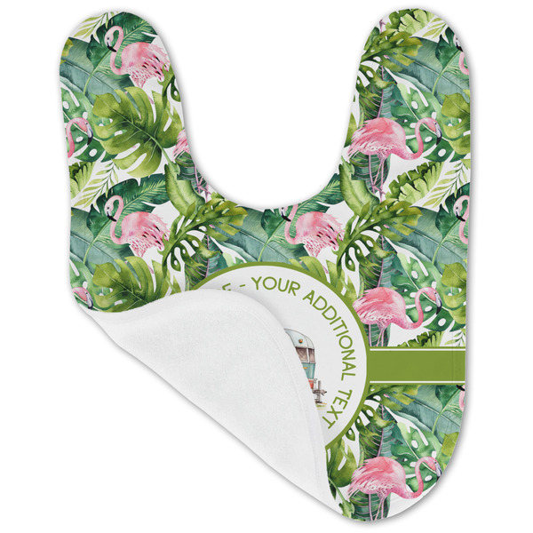 Flamingo & Camping Baby Bib - AFT folded