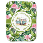 Flamingo & Camping Baby Swaddling Blanket (Personalized)