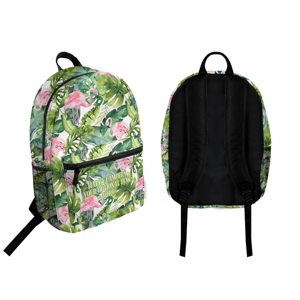 Flamingo & Camping Backpack front and back - Apvl