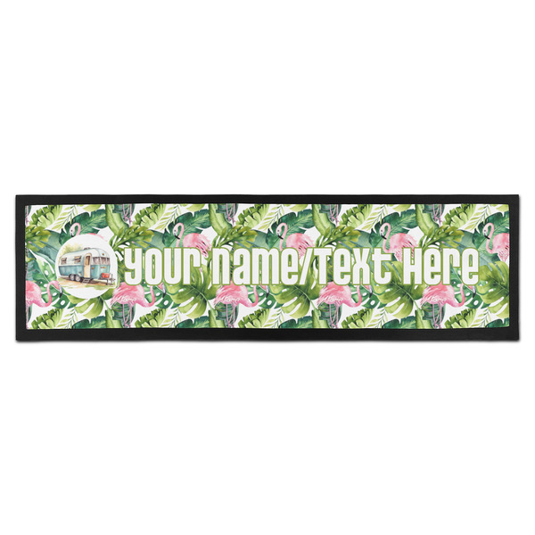 Custom Flamingo & Camping Bar Mat (Personalized)