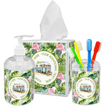 Flamingo & Camping Acrylic Bathroom Accessories Set (Personalized)