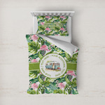 Flamingo & Camping Duvet Cover Set - Twin (Personalized)