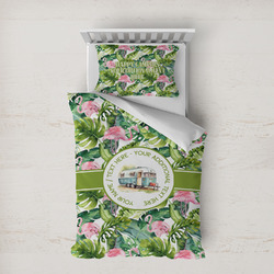 Flamingo & Camping Duvet Cover Set - Twin XL (Personalized)