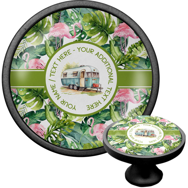 Flamingo & Camping Black Custom Cabinet Knob (Front and Side)