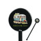 Flamingo & Camping 5.5" Round Plastic Stir Sticks - Black - Single-Sided