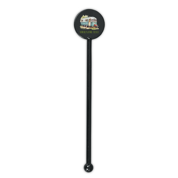 Flamingo & Camping Black Plastic 5.5" Stir Stick - Round - Single Stick