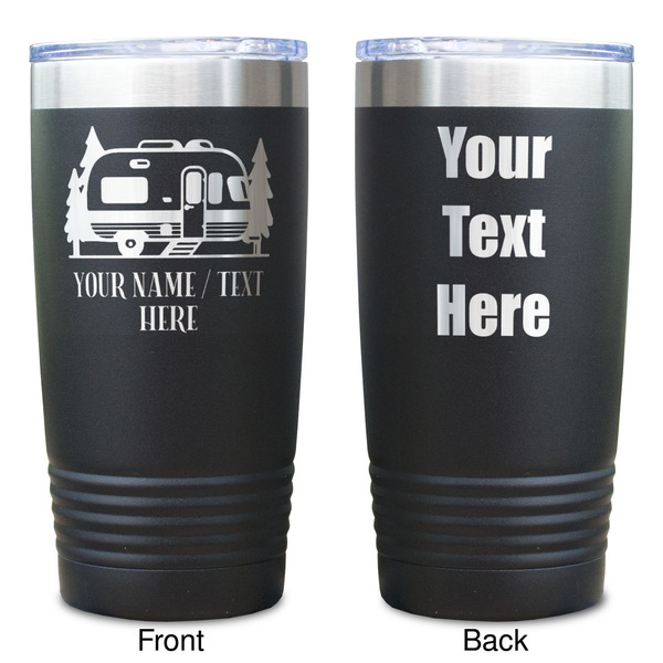 Flamingo & Camping Black Polar Camel Tumbler - 20oz - Double Sided  - Approval