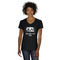 Flamingo & Camping Women's V-Neck T-Shirt - Black - Small