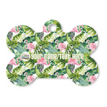 Flamingo & Camping Bone Shaped Dog ID Tag (Personalized)