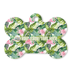 Flamingo & Camping Bone Shaped Dog ID Tag (Personalized)
