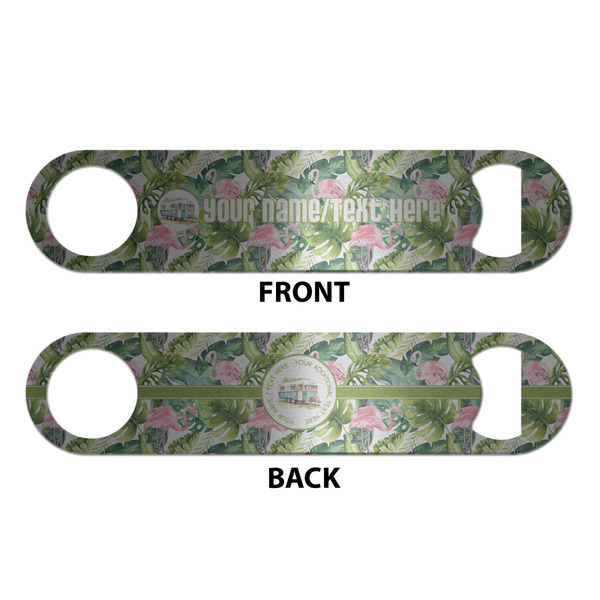Flamingo & Camping Bottle Opener - Front & Back