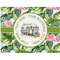 Flamingo & Camping Woven Fabric Placemat - Twill (Personalized)