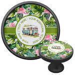 Flamingo & Camping Cabinet Knob - Black (Personalized)